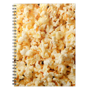 Carnet Un bon popcorn sur tout l'arrière - plan. Nourritu