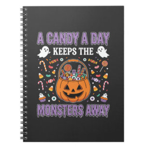 Carnet Un bonbon par jour Halloween T Shirt Design