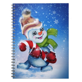 Carnet Un bonhomme de neige festif