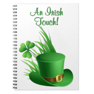 Carnet Un chapeau de lutin à touche irlandaise dans l'her