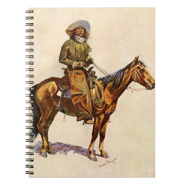 Carnet Un cowboy de l'Arizona par Remington, Ouest Vintag (Devant)