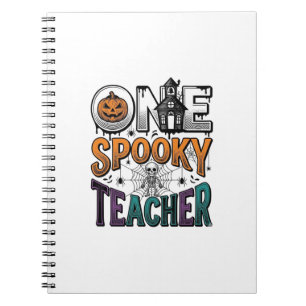 Carnet Un design vectoriel Halloween d'un professeur effr