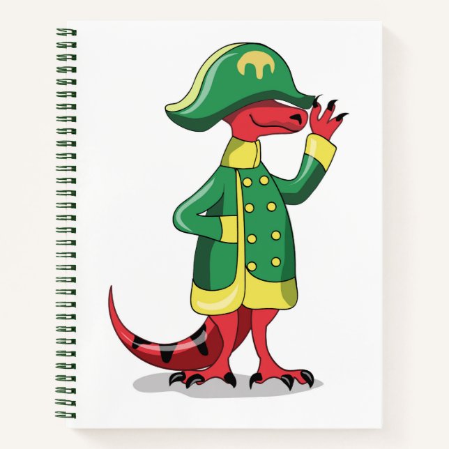 Carnet Un Dessin Tyrannosaur Rex Habillé Comme Napoléon. (Devant)
