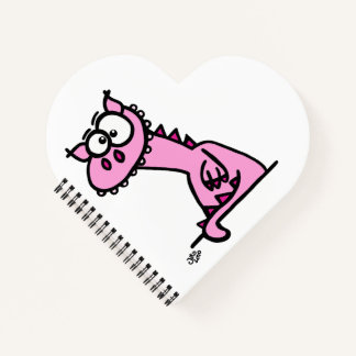 Carnet Un dragon mignon en rose