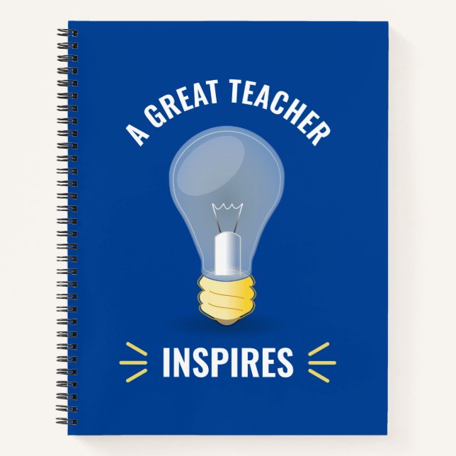 Carnet Un grand enseignant inspire la motivation de l'amp (Devant)