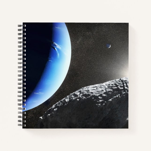 Carnet Un Hippocamp de la minuscule lune de Neptune. (Devant)