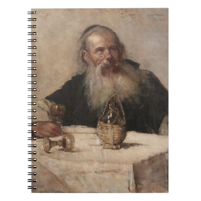 Carnet Un homme juif boit du vin (par Olga Boznanska) (Devant)