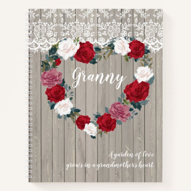 Carnet Un jardin d'amour personnalisé (Devant)