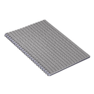 Carnet Un motif géométrique blanc et gris remplit l'image