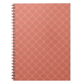 Carnet Un motif géométrique petit orange foncé monochrome