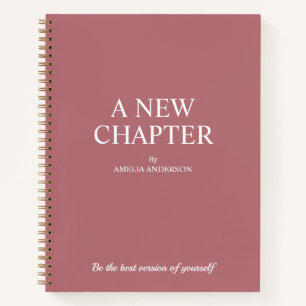 Carnet Un nouveau chapitre Rose Dusty moderne