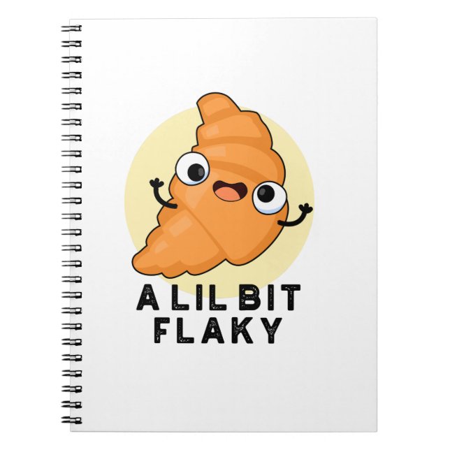 Carnet Un peu feuilleté Blague de croissant pâtisserie dr (Devant)