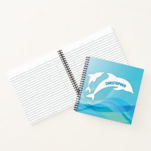 Carnet Un saut de dauphin dans l'océan Personnalisé