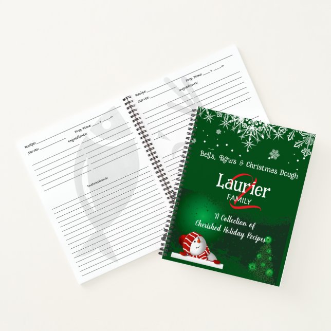 CARNET UNE COLLECTION DE RECETTES DE NOËL POUR FAMILLE (Intérieur)