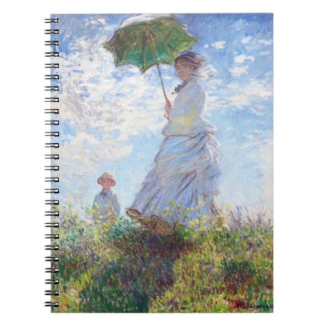 Carnet Une femme avec un parasol par Claude Monet (Devant)