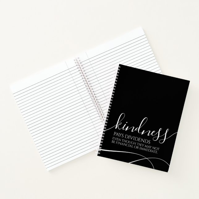 Carnet Une gentillesse Inspirationnelle Paie Dividendes . (Intérieur)