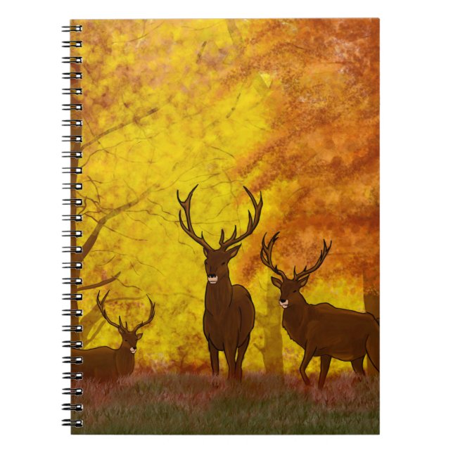 Carnet Une illustration extraordinaire de cerfs, de chass (Devant)