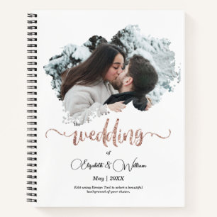 Carnet Une photo superposition cadre Love Couple Mariage