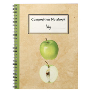 Carnet Une pomme verte et une composition demi-personnali