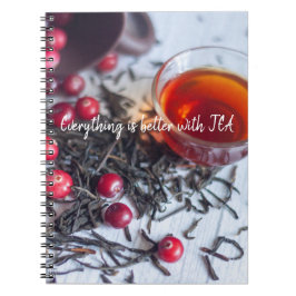 Carnet Une tasse de thé aux canneberges