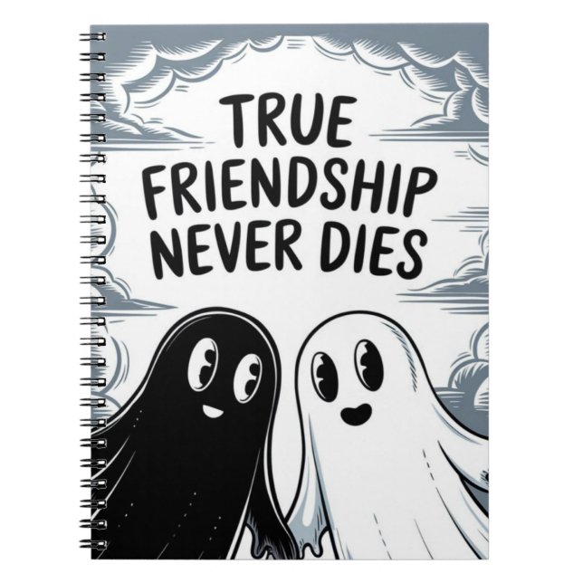 Carnet Une Véritable Amitié Ne Meurt Jamais Des Fantômes  (Devant)