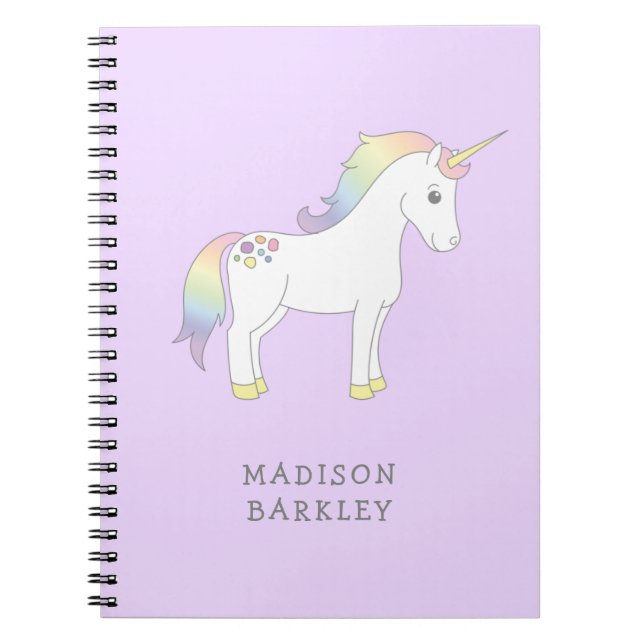 Carnet Unicorn Cute Kids Pastel (Devant)