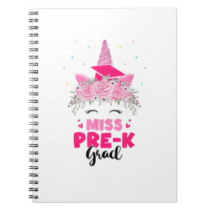 Carnet Unicorn Miss Pre-k Grad Preschool Graduation Girls