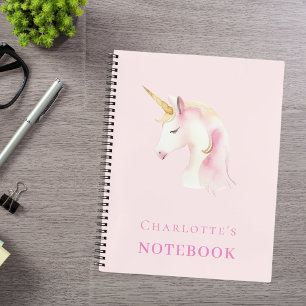 Carnet Unicorn rose fille