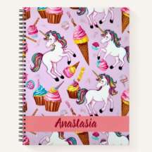 Unicorne Ice Cream Cone Motif