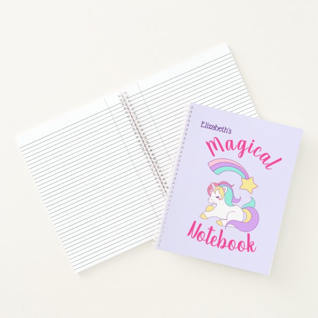 Carnet Unicorne magique avec Rainbow Shooting Star (Intérieur)