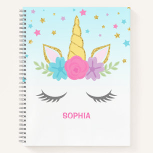 Carnet Unicorne magique Enfants personnalisés