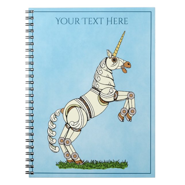 Carnet Unicorne mécanique (Devant)