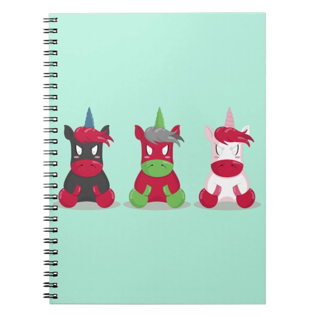Carnet Unicornes en colère (Devant)