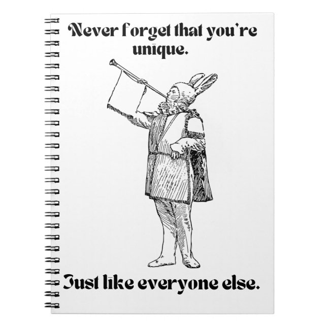 Carnet unique comme chacun (Devant)