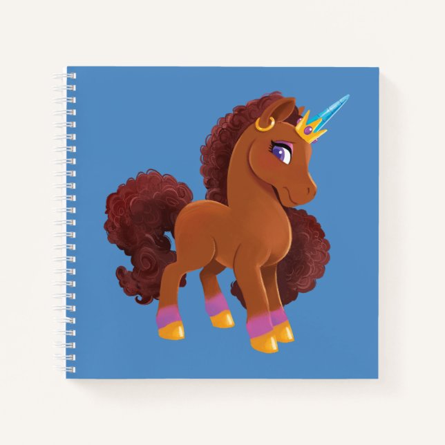 Carnet Unique la licorne debout Fière (Devant)