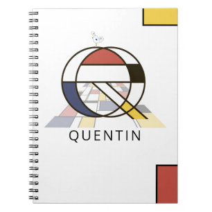 Carnet Unique Neoplasticism Style Monogram. Letter Q