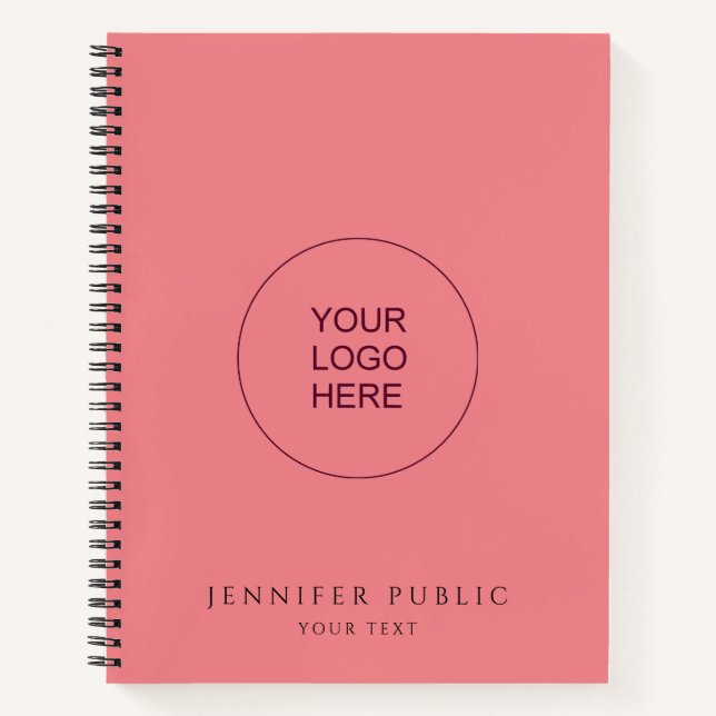 Carnet Upload Your Own Company Logo Text Here (Devant)