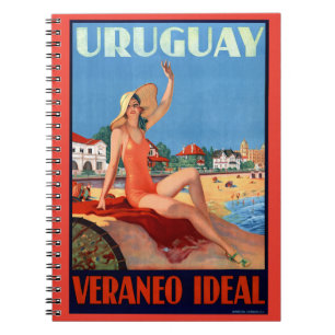 Carnet Uruguay Veraneo Poster Vintage voyage idéal