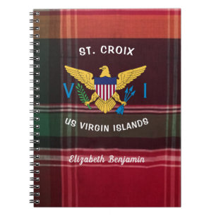 Carnet US Virgin Islands Flag USVI St. Croix Madras