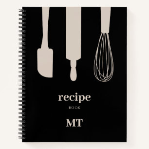 Carnet Ustensiles de cuisine personnalisés Monogramme Rec