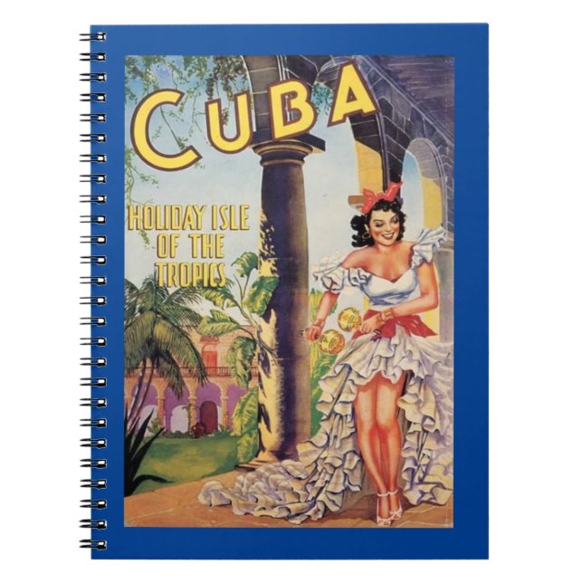 Carnet Vacances Cuba île tropicale vintage (Devant)