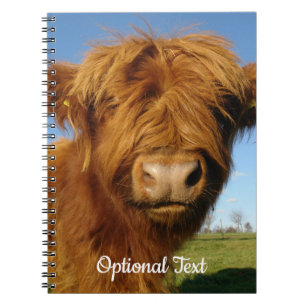 Carnet Vache écossaise à boulettes - Ciel bleu
