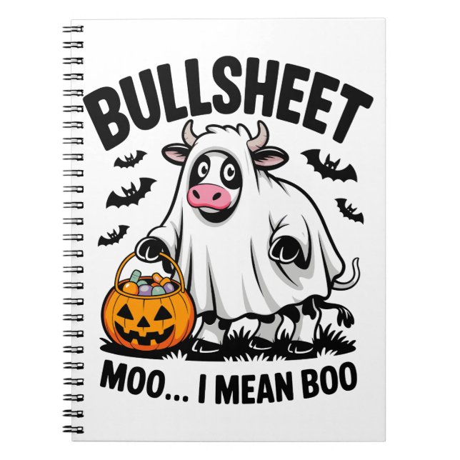 Carnet vache halloween (Devant)