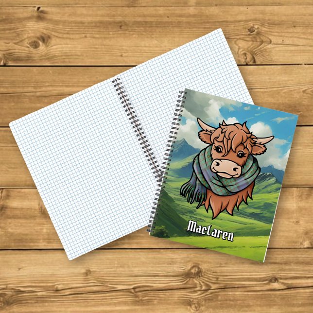 Carnet Vache Highland avec MacLaren Tartan Scarf (Créateur téléchargé)