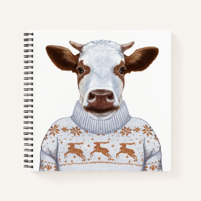 Carnet Vache sucrée de Noël (Devant)