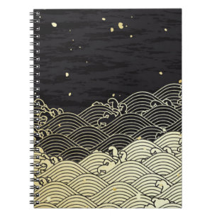Carnet Vague dorée, texture papier.
