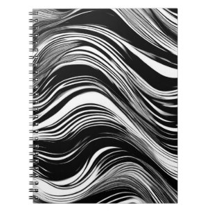 Carnet Vague noire et blanche Abstraite