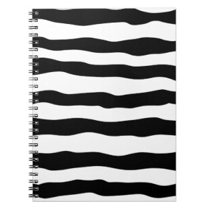 Carnet Vagues Abstraites de ligne épaisse