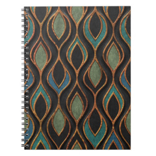 Carnet Vagues de gravure : Bronze Texture de cuivre