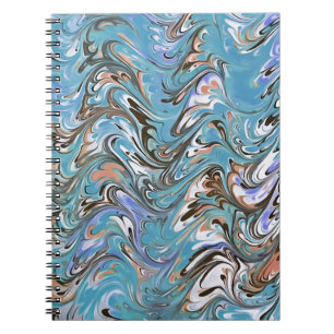Carnet Vagues en bleu acrylique pour l'art Abstrait